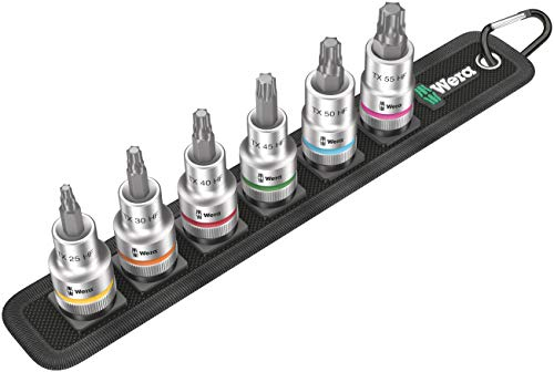 Wera Belt C 3 TORX® HF Zyklop holding function bit socket set, 1/2 drive, 6pc , 05003997001