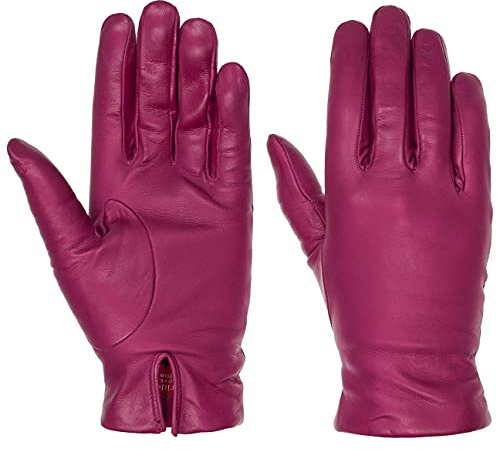 Caridei Classic Fingerhandschuhe Nappaleder Made in Italy Damen Herbst Winter lila 8 1/2 HS