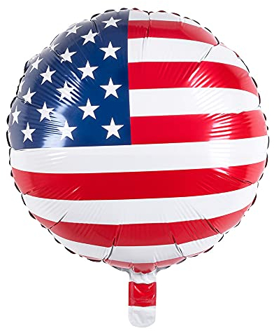 Boland 44972 - Ballon USA, taille 45 cm, ballon imprimé, ballon de baudruche, hélium, Amérique, Etats-Unis, Stars and Stripes, cadeau, décoration, anniversaire, fête à thème