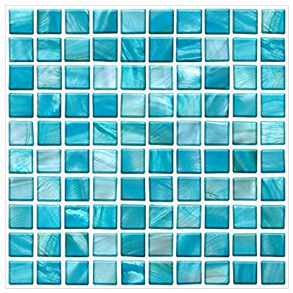CONPHERON 20 Stück Fliesenaufkleber für Küche und Bad 10 x 10 cm Mosaik Wandfliese Aufkleber Fliesen Deko Fliesenfolie für Badezimmer Küchenrückwand