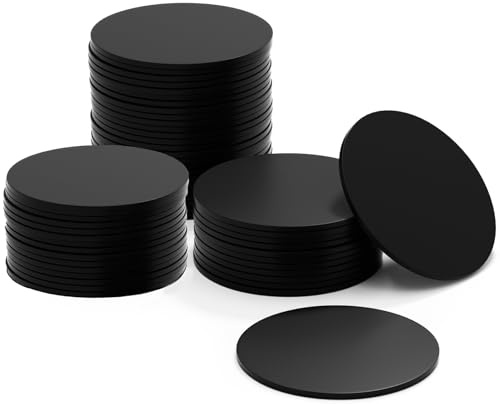 100PCS Black NTAG 215 NFC Cion Cards,Round 25mm(1inch) Waterproof PVC NFC Chip Tags,504 Bytes Memory Fully Programmable,Compatible with All NFC Enabled Mobile Phones & Devices