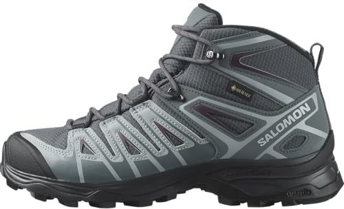 Salomon X Ultra Pioneer Mid Gore-Tex wasserdichte Damen Outdoorschuhe, Outdoor-bereit, Sicherer Fußhalt, Stabil und gedämpft, Ebony, 42