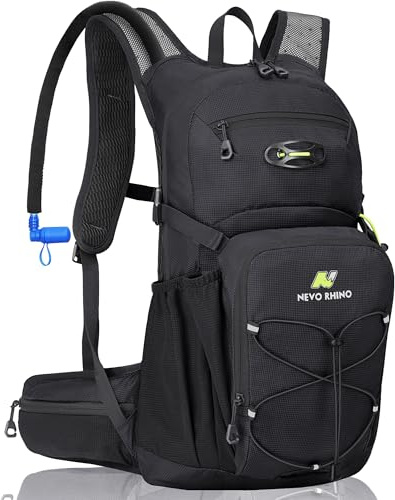 N NEVO RHINO Hydration Backpack, 18L Multipurpose Hiking Backpack with 3L Water Bladder, Water Backpack Insulated Hydration Pack Ideal for Hiking and Cycling