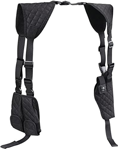 Schulterholster Pistole Mit Magazintaschen, Vertikales Hidden Underarm Holster, Horizontal Schoulder Holster Verstellbar Für Die Meisten Pistolen Horizontal Schoulder Holster Verstellbar