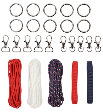 kullaloo Materialset für Hobby Horse Halfter und Führstricke zum Steckenpferd-Halfter selber basteln (ohne Anleitung) – navy/rot