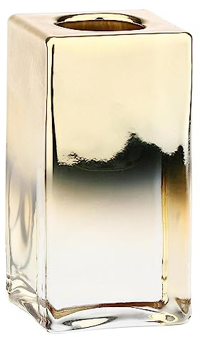 RITUALI DOMESTICI - Goldener Kerzenhalter M aus Glas Eiszapfen