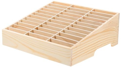 Operitacx Holz-Aufbewahrungsbox, 36 Gitterzellen, Aufbewahrungsmanagement, Klassenzimmer, Taschendiagramm-Organizer für Büro, Schule, Holz-Handy-Halter, Aufbewahrungsbox
