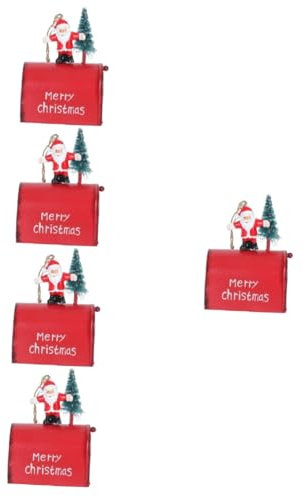 IMIKEYA 5 STK Anhänger Aus Eisen Christbaumschmuck Weihnachtsmann Dekorationen Weihnachtsbriefkasten Spielzeug Miniatur-weihnachtsmann Urlaub Baumschmuck Statue Schreibtisch Plastik Ältere