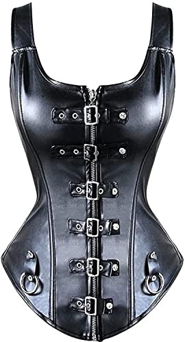 HOUTWWR Body Shapewear Corset Robe de mariée sans bretelles Corset Bustiers Body Shaper Fermeture éclair Buste ouvert Body Shape Wear (Couleur : Noir, Taille : XXXXXL) (Noir XXXXXXL)
