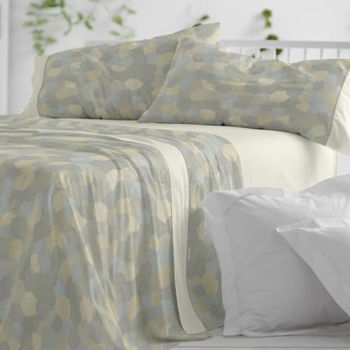 Burrito Blanco | Juego de sábanas | Cama de 180cm. (+Medidas Disponibles) | Diseño 043 | Color Musgo (180x190/200cm.)