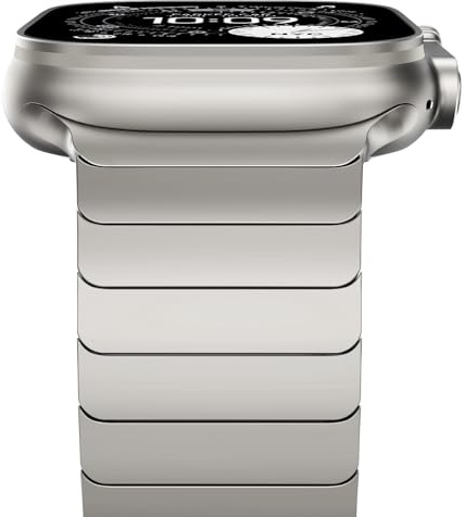 NewWays Metal Strap for Apple Watch Ultra 3 2 1 49mm,Titanium | 24mm width Solid Stainless Steel Link Replacement Band 46mm 45mm 44mm Compatible with iWatch Series 11 10 9 8 7 6 SE 5 4