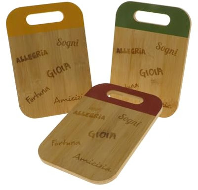 PuntoCasaStore 1 pz Tagliere in Legno Color 3ass. Scatola bomboniera Idea Regalo (15x21 CM)