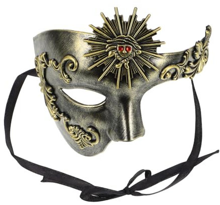 Alipis Masque Vénitien Demi-visage à Œil Unique Pour Carnaval Et Halloween Masque De Mascarade Ajustable Pour Hommes Et Femmes Accessoire De Costume Décoratif Pour Bal Masqué Et Cosplay