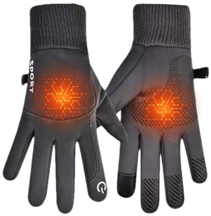 Guantes de invierno con calefacción - Guantes exteriores extranjeros cálidos, térmicos con batería | Guantes de esquí impermeables con pantalla táctil a prueba de viento, guantes deportivos de