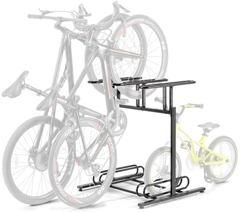 CXWXC Fahrradständer für 3/5 Fahrräder – Fahrradaufbewahrung für drinnen und draußen – Fahrradständer, Garage zum Parken, Mountainbike, Rennrad, Hybrid-Fahrrad, passend für Räder bis zu 6,1 cm (3