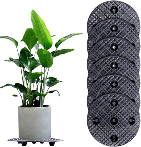 URCHUZE 6 Stück Blumentopf Mesh Pads, 30cm, Blumentopfgitter Matten, Rund, Kunststoff, Drainage-System, Topfpflanzenständer Blumentopf Untersetzer, Schützen Sie die Pflanzenwurzeln