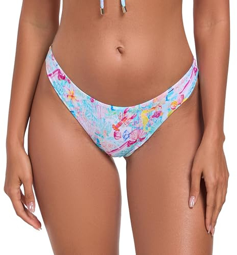 RELLECIGA Moda Mare Donna Brasiliano Slip Bikini Bottom Laguna S