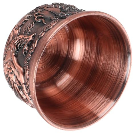 KOCKSHION Tazze Da Tè in Bronzo Tazze Per Acqua Antiche Cinesi Design Vintage Incisione Di Drago Per Uso Domestico