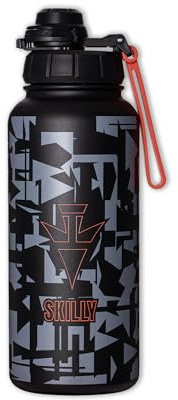 Skilly Thermo Bottle 950 ml – Edelstahl Doppelwand Thermoflasche, 12 h heiß / 24 h kalt, BPA-frei, Auslaufsicherer Deckel, Spülmaschinenfest – Ideal für Sport, Büro & Outdoor