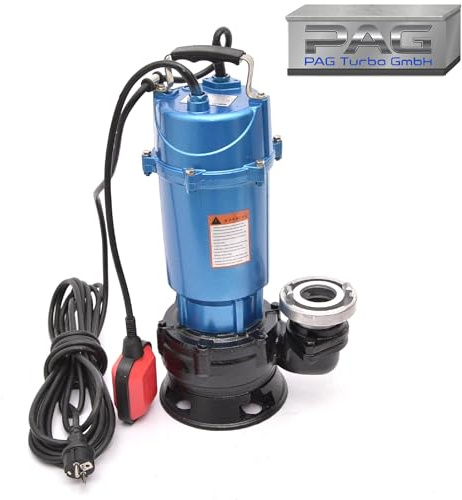 PAG Turbo GmbH® - Fäkalienpumpe Schmutzwasserpumpe Tauchpumpe 1,5kW - 230V - 500L/min. - Förderhöhe 20m (Magnum 4500-Storz)