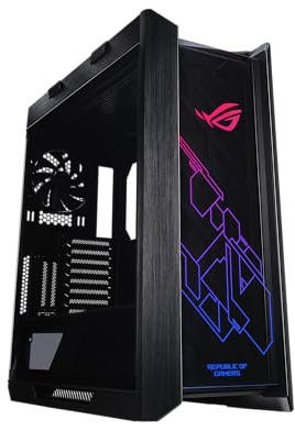 Asus ROG Strix Helios GX601 RGB - Caja de computadora de Torre Media para Placas Base EATX con Panel Frontal USB 3.1, Vidrio Templado Ahumado, Aluminio Cepillado y construcción de Acero, y Cuatro