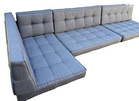 EIN Satz von 7 Kissen für LUX-Standardpaletten und passt für die meisten Palettensätze Dieser Art. Hergestellt aus hochwertigem Polyester/Imprägniermittel (Grau)