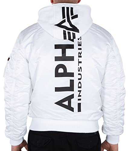Alpha Industries Chaqueta bomber MA-1 ZH con estampado en la espalda para hombre White/Black