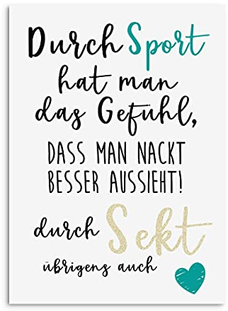 Nastami NACKT besser aussehen SEKT Postkarte Motivationskarte lustig Sprüche Postkarte Sekt Geschenk Mädelsabend