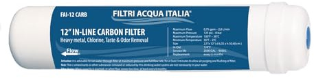 Filtri Acqua Italia Filtro in linea a Carbone attivo 12 Pollici micron 5