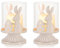 Sziqiqi Tealight Holders for Easter Decorations - Bunny and Easter Egg Candle Holders for Pillar Candles Vintage Cute Tea Light Candle Holders Gift for Adults Girls Easter Party Table Centrepiece