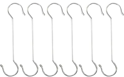 BESPORTBLE 6 Stück 30cm S-haken Aus Edelstahl, Rostfrei Für Pflanzen, Blumentöpfe, Vogelhäuschen, Gartenhaken, Outdoor Haken Für Vielseitige Anwendungen