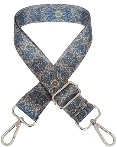 Taschengurte zum Wechseln Verstellbarer Schultergurt Taschen Schulterriemen Handtaschengurte Breit 3.8 cm mit Karabiner für Umhängetasche Damen, Handtasche, Silber