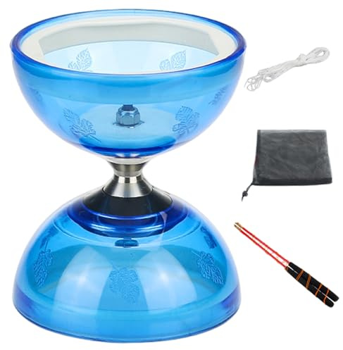 Yo-Yo Diabolo Cinese 5 Cuscinetti, con Guida alle Corde e Borsa in Rete, Giocattolo per Il Fitness per Bambini Adulti