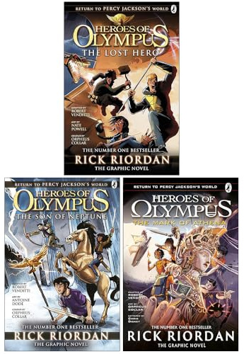 The Heroes of Olympus The Graphic Novel 3 Books Collection Set By Rick Riordan (The Lost Hero, The Son of Neptune & The Mark of Athena)