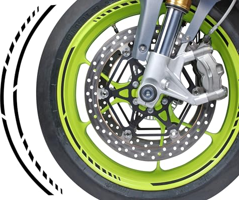 FOLIATEC PIN Striping Racing Felgenrandaufkleber Motorrad Zierstreifen Felgen Aufkleber, schwarz