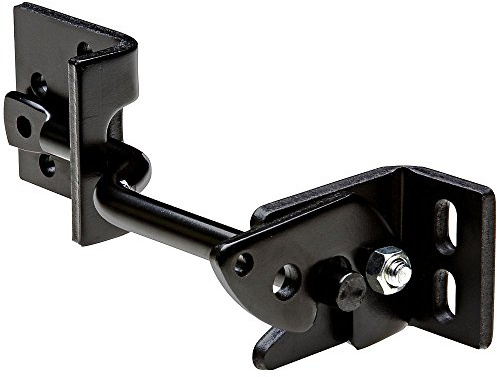 National Hardware Adjust-O-Matic Gate Latch V23A, 8in, Black Steel, Heavy Duty