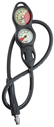 SCUBAPRO Console Subacquea U-Line con manometro e profondimetro, 2 gauge, in plastica
