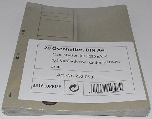 Ösenhefter grau halber Deckel VE=20