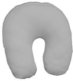 Dukal | Bezug für Nackenhörnchen | 45 x 12 cm | aus hochwertigem DOPPEL-Jersey | 100% Baumwolle | Farbe: grau