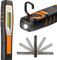 ENUOTEK Lampara Linterna de Trabajo de Mano Taller, IP65 COB LED Lampara 7W Recargable Portatil Muy Potente, con Bateria de Litio 2600mAh, Imanes Potentes y Dos Ganchos