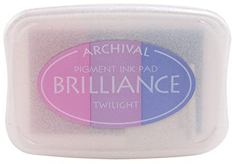 Tsukineko Brilliance Mehrfarbig Stempelkissen - Mehrere Farben, Twilight 3 Varianten - Groß - Deckend, Wassbasis - Wasserfest - Embossing, Multiple Colours