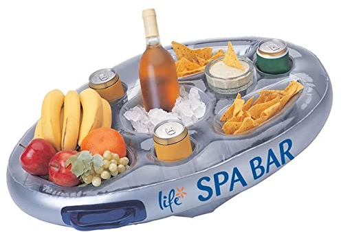 Official 'Perfect Pools' Spa Bar Inflatable Hot Tub Side Tray for Drinks and Snacks - Perfect for Pool Parties!