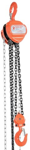 Vestil HCH-1-15 Hand Chain Hoist, Hook Mount, 1/2 Ton Capacity, 15' Standard Lift, 11 Headroom