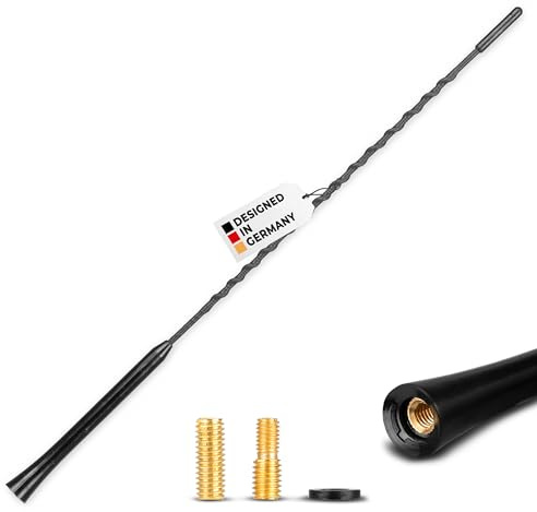 alca® Antennen-Ersatzstab für Autos, AM/FM-Betrieb, schwarz | Dachantenne aus Fiberglas, für M5 & M6 Gewinde