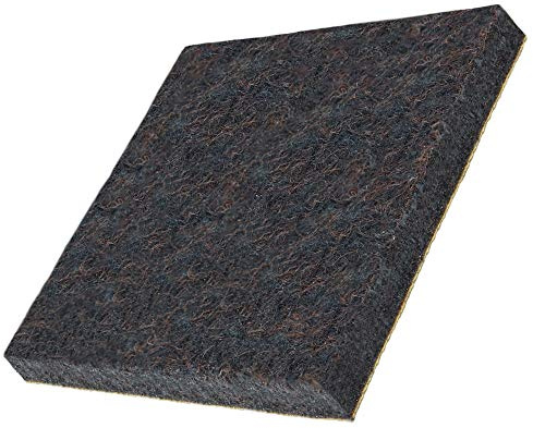Adsamm® / 32 x Deslizadores de Fieltro autoadhesivos/Marrón / 45x45 mm/Cuadrado/Patines de Fieltro para Muebles de 5,5 mm de Grosor