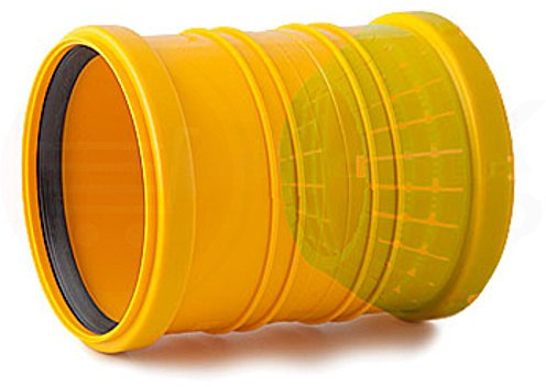 Dränage Verbindungsmuffe Ø 72-100 mm HT-KG Ø 110 mm (MKK-12) Dränagerohr Ve...