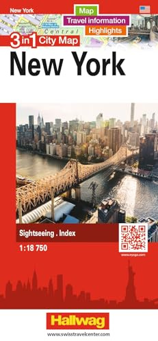 Hallwag Stadtplan New York: 3 in 1: Stadtplan, Reiseinformationen und Highlights!