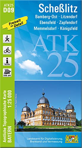 ATK25-D09 Scheßlitz (Amtliche Topographische Karte 1:25000): Bamberg-Ost, Litzendorf, Ebensfeld, Zapfendorf, Memmelsdorf, Königsfeld (ATK25 Amtliche Topographische Karte 1:25000 Bayern)