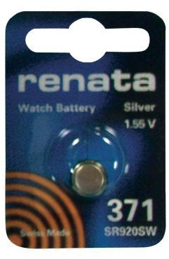 Renata Batterie 371 SR920SW Silber, 1,55 V, hergestellt in der Schweiz