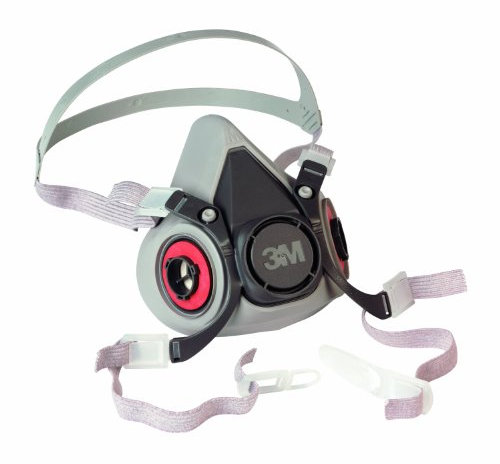 3M 6200PT Respiratore a Semimaschera, Riutilizzabile, Bianco